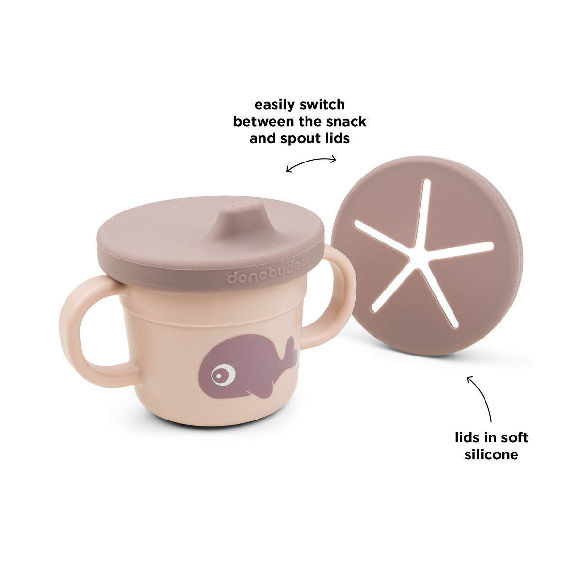 Foodie Snack & Trinkbecher Set Wally Rosa