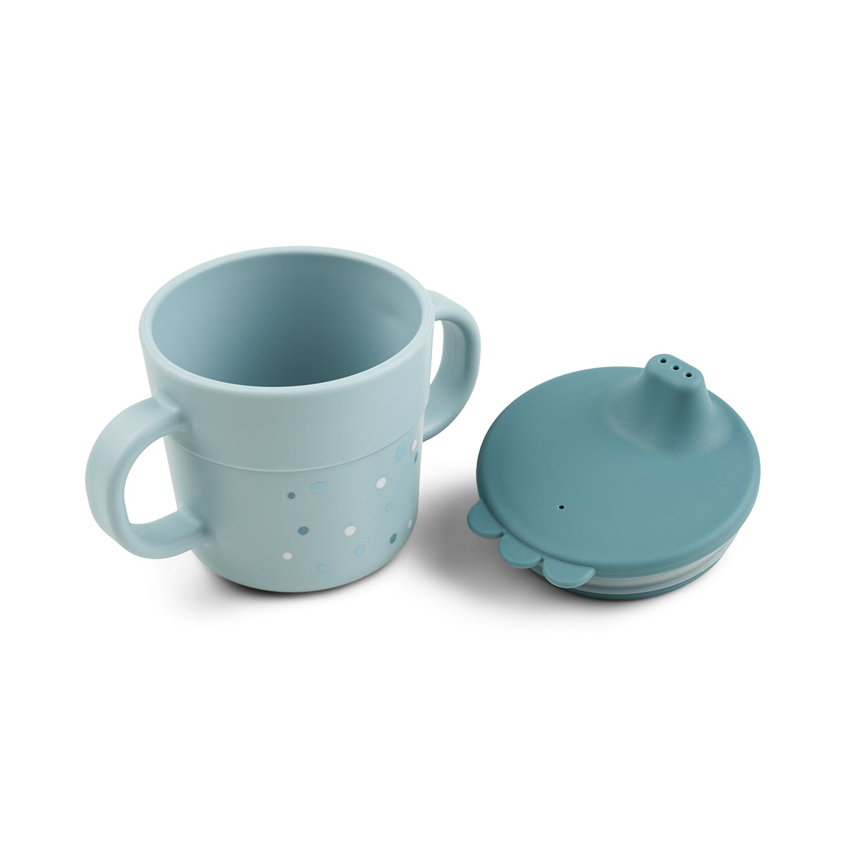 Foodie Trinklernbecher Happy dots Blau