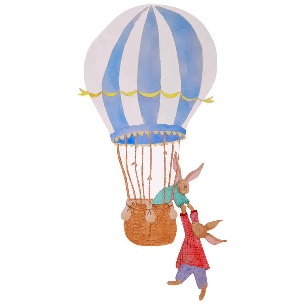 Wandsticker Hasen Ballon