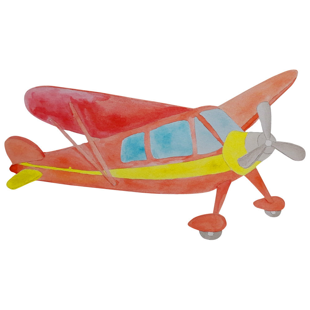 Wandsticker Flugzeug rot
