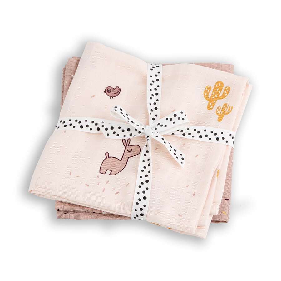 Mullwindel Wrap 2 Stück GOTS Lalee Rosa