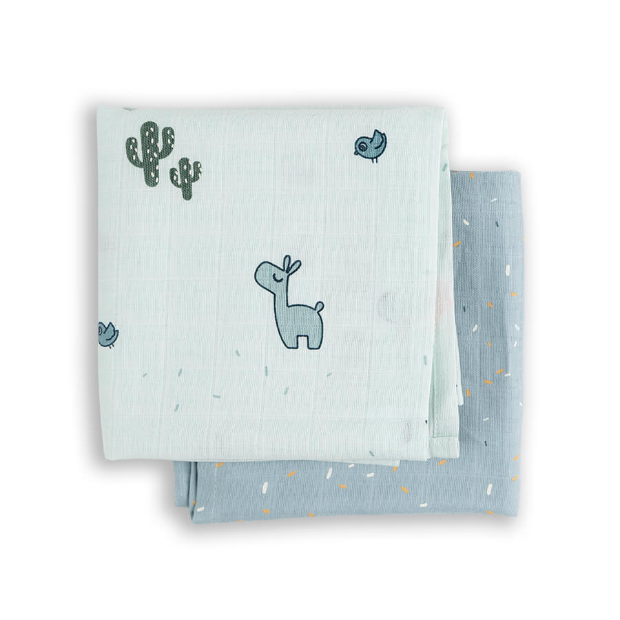Mullwindel Wrap 2 Stück GOTS Lalee Blau