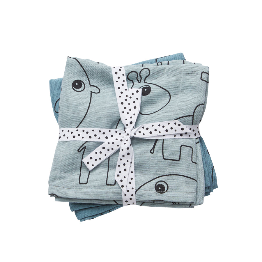 Windeltücher 2 Stück Contour Blau