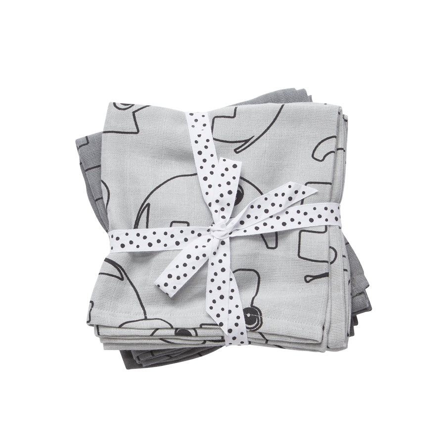 Mullwindel Wrap 2 Stück Contour Grau