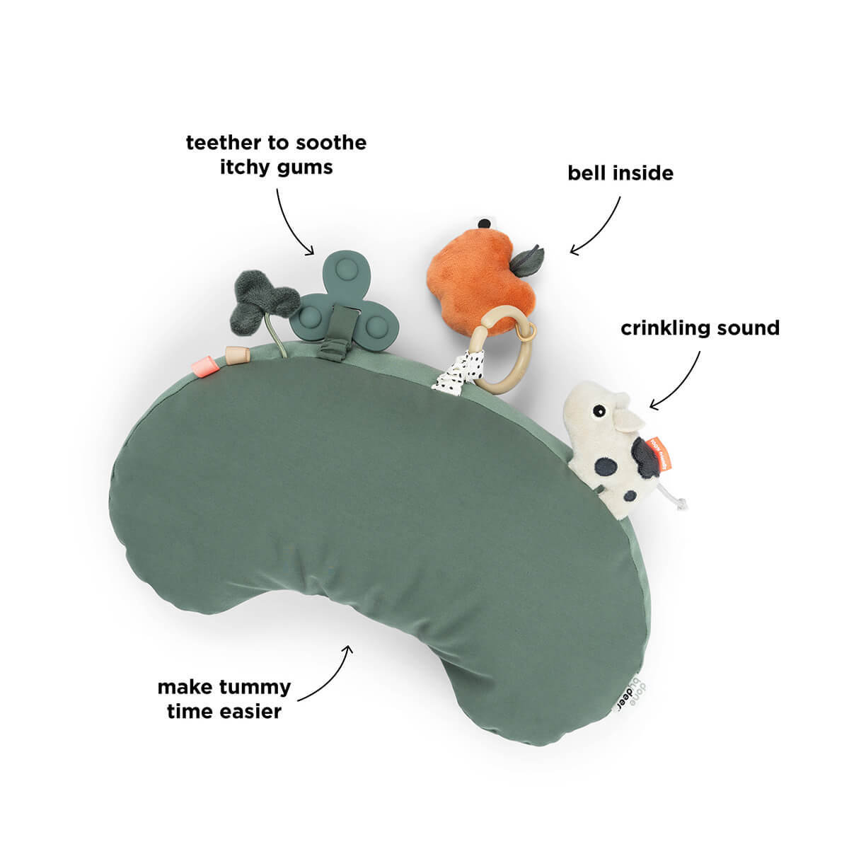 Tummy time Spielkissen Tiny farm Grün