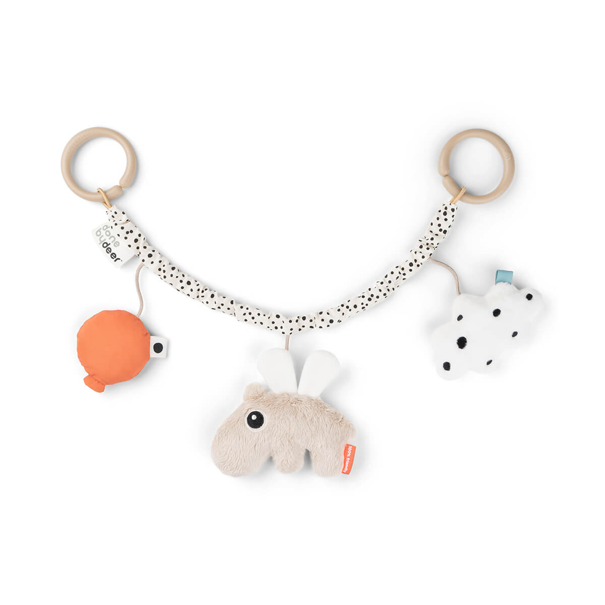 Kinderwagenkette Happy clouds Sand