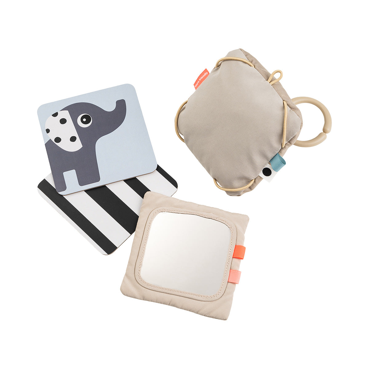 Baby Kontrastkartenhalter Deer friends Sand