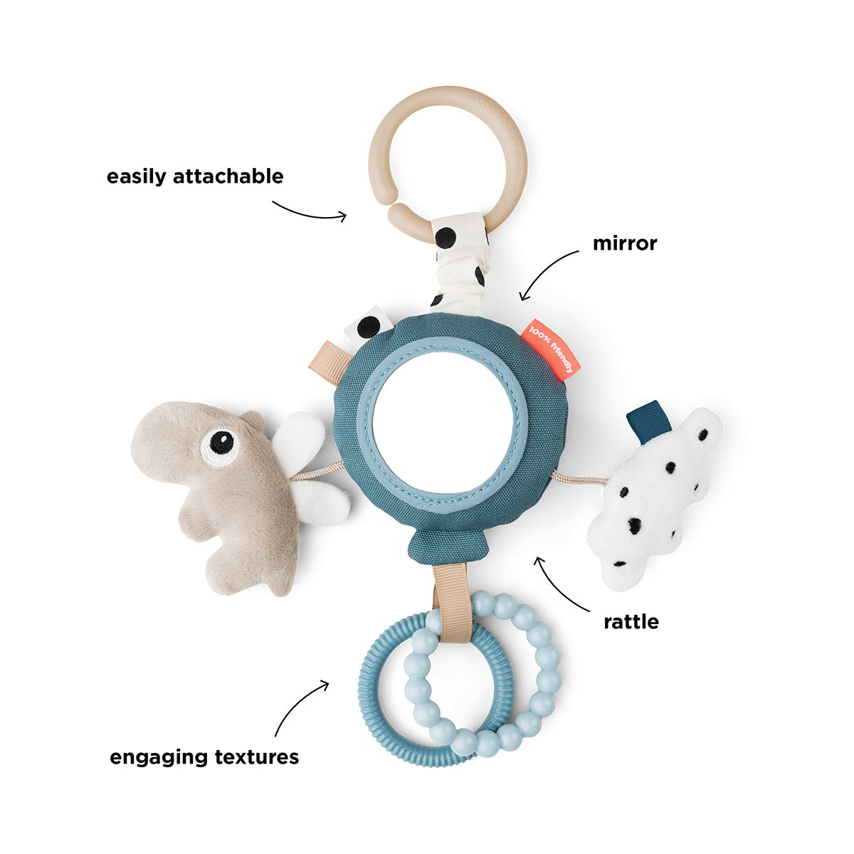 To go activity mirror Happy clouds Blau