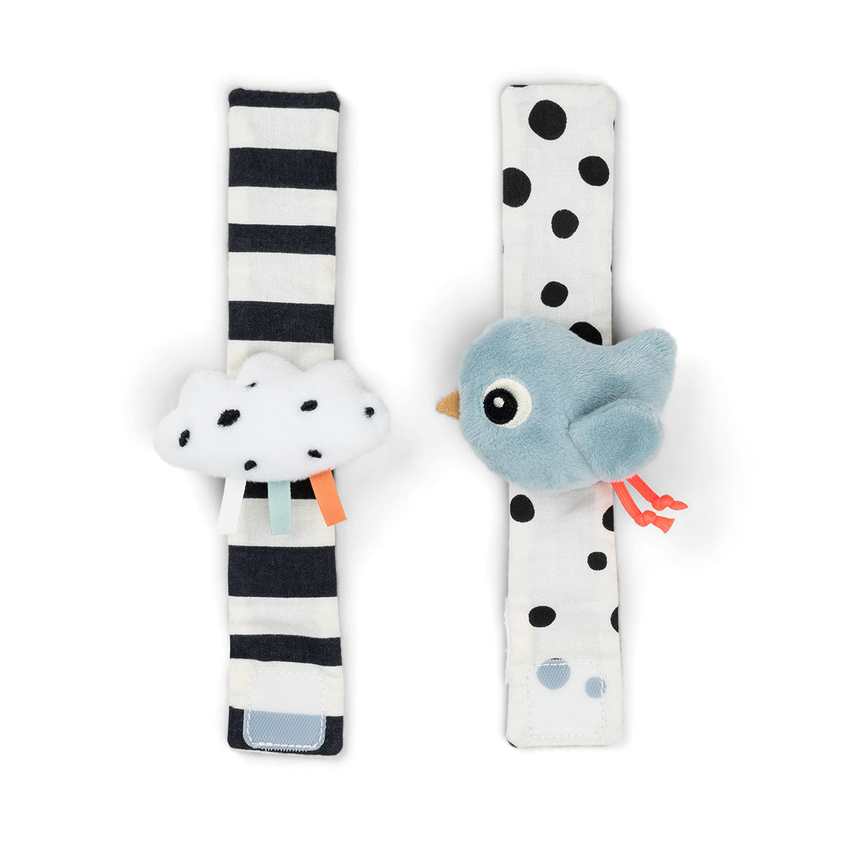 Rasselarmband 2 Stück Happy clouds Blau