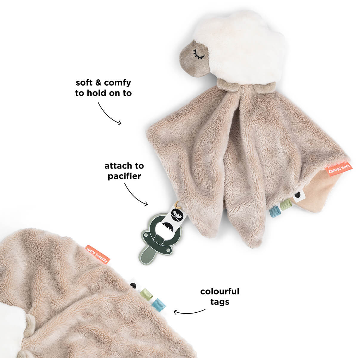 Baby-Kuscheltuch Sheepy Sand
