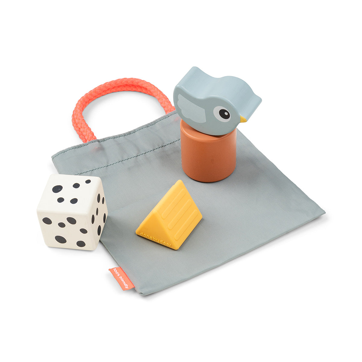 Baustein-Set 4 Stück Birdee Farbmix