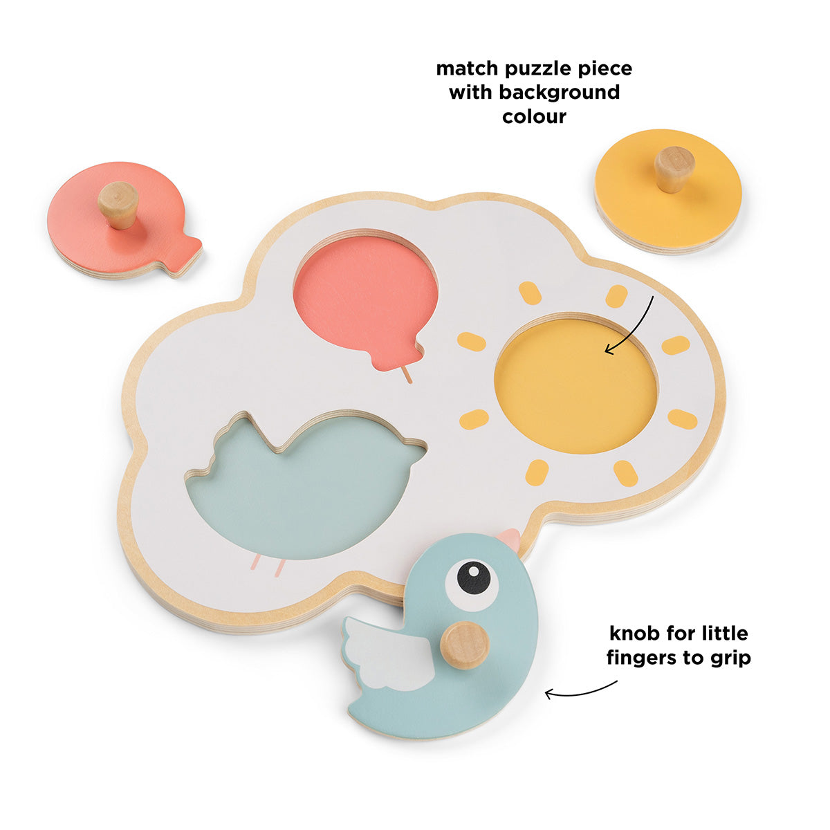 Erstes Steckpuzzle Happy clouds Farbmix