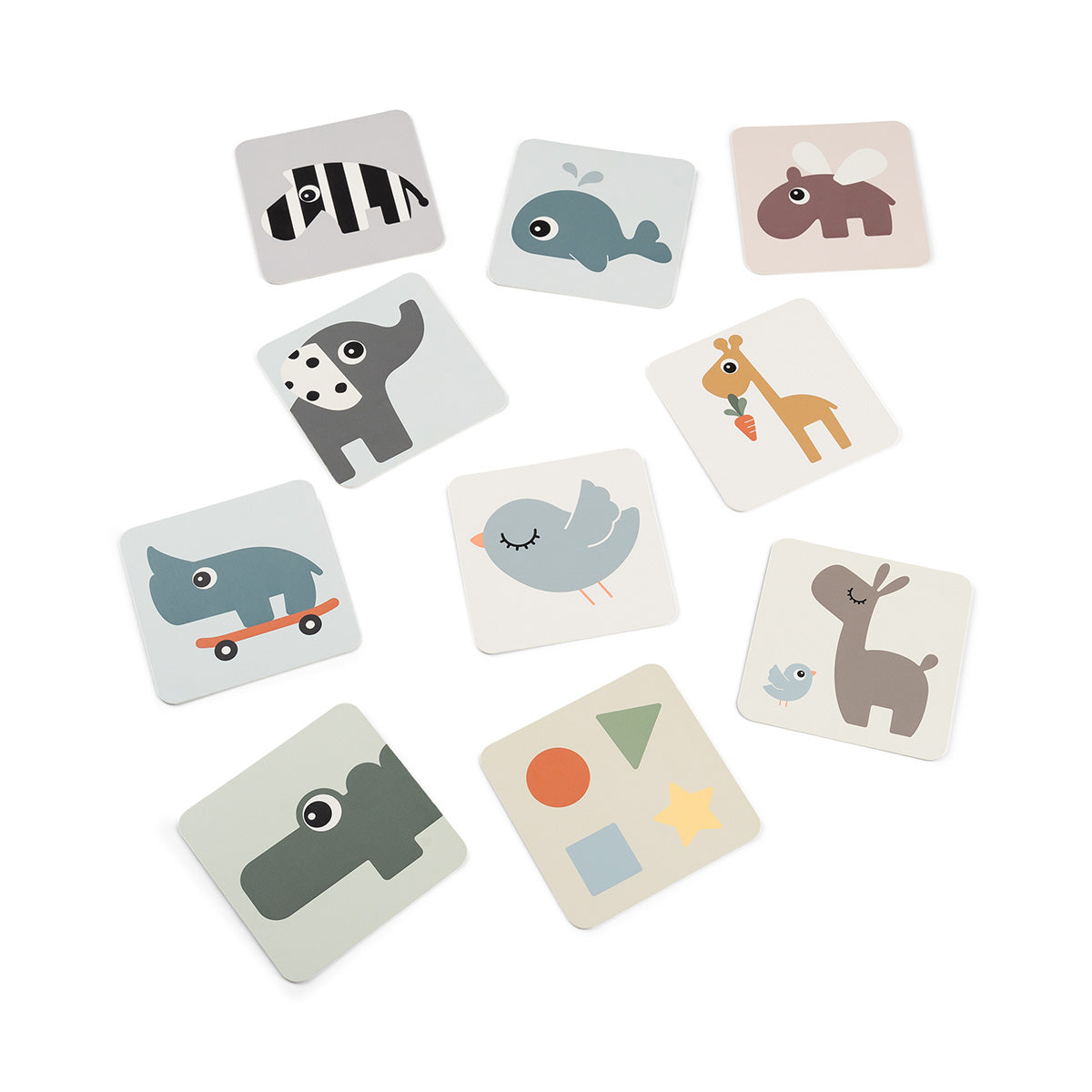 Baby Kontrastkarten 10er Pack Deer friends Farbmix
