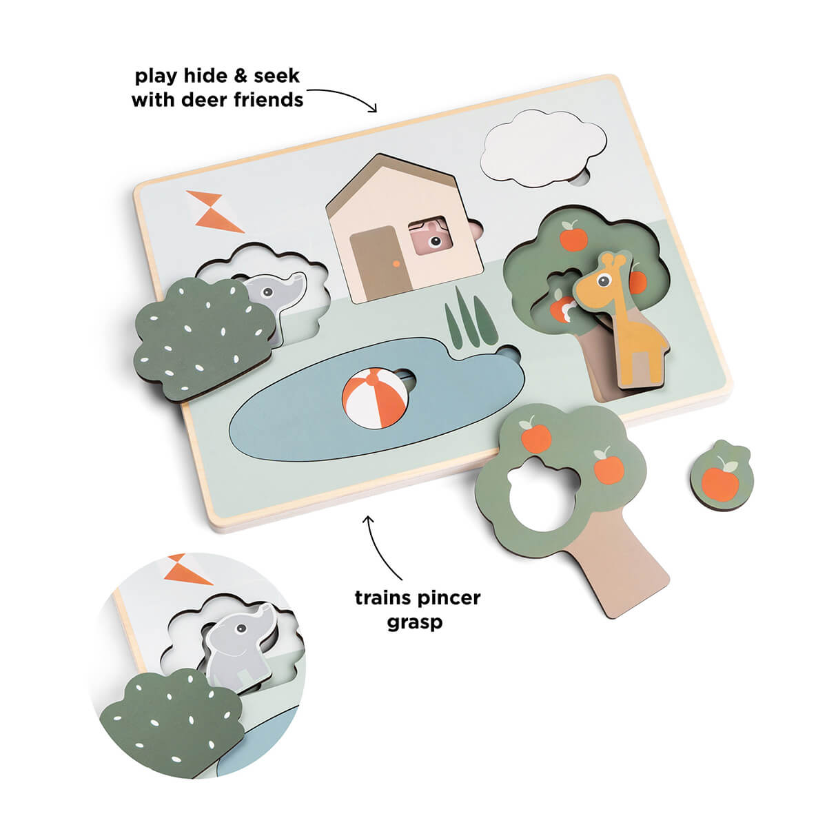 Schichtenpuzzle Deer friends Farbmix