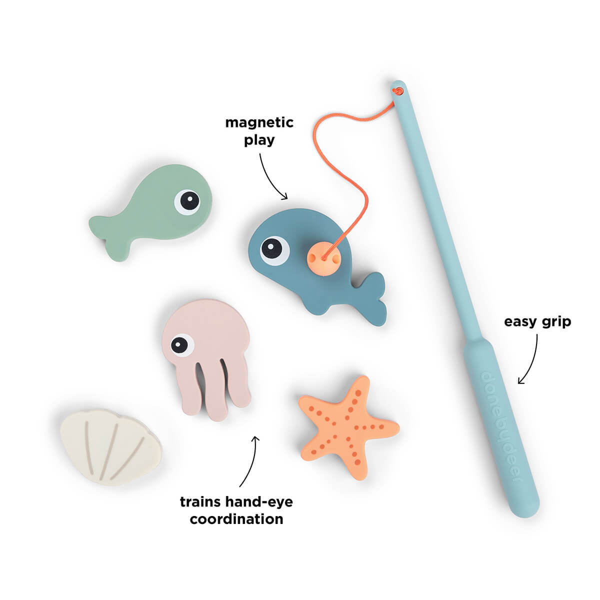 Angelspielzeug zum Baden Sea friends Farbmix