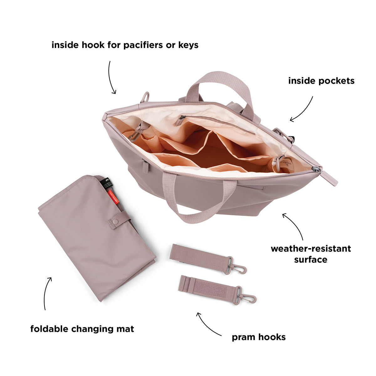 Wickelrucksack Rosa