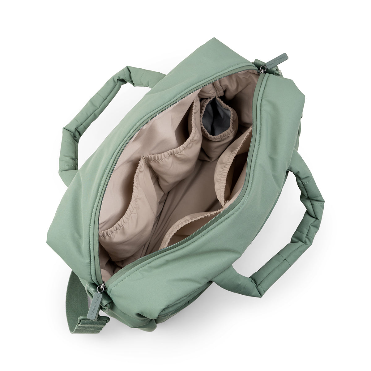 Gesteppte Wickeltasche Grün