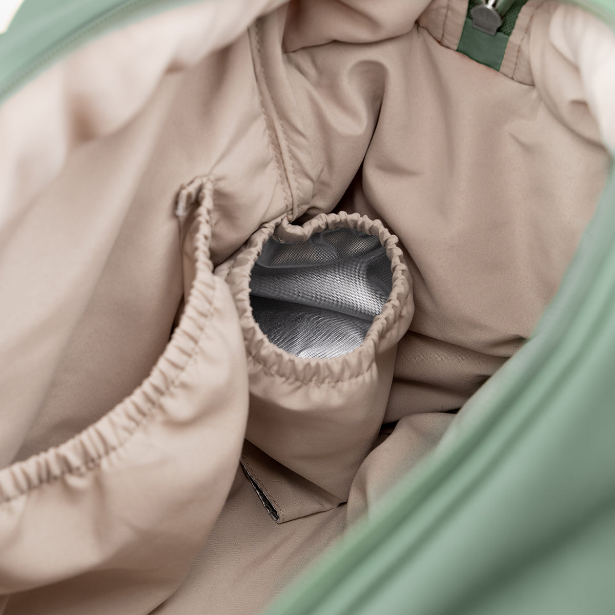 Gesteppte Wickeltasche Grün