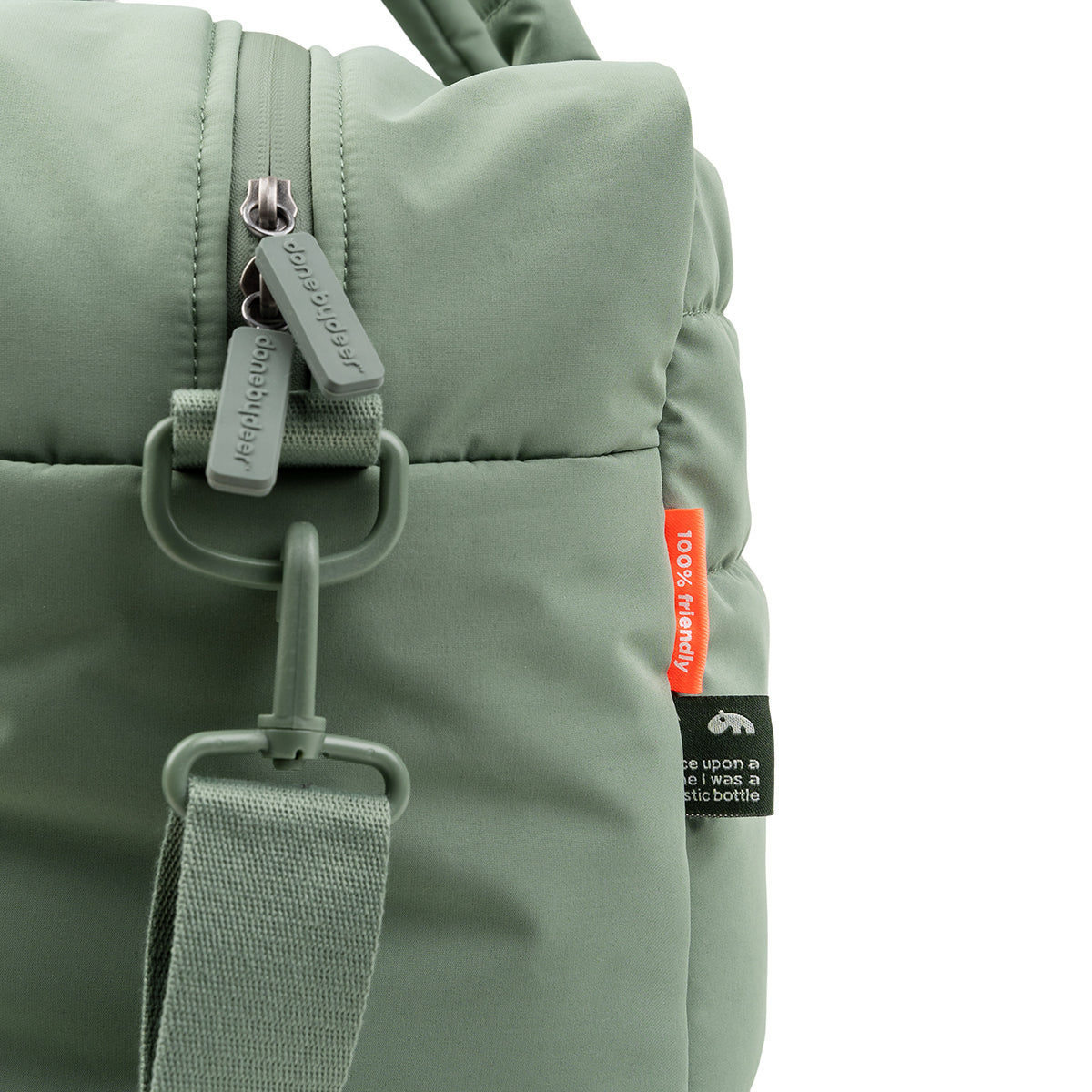 Gesteppte Wickeltasche Grün