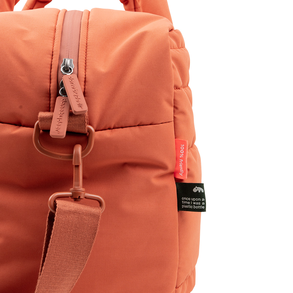 Gesteppte Wickeltasche Papaya