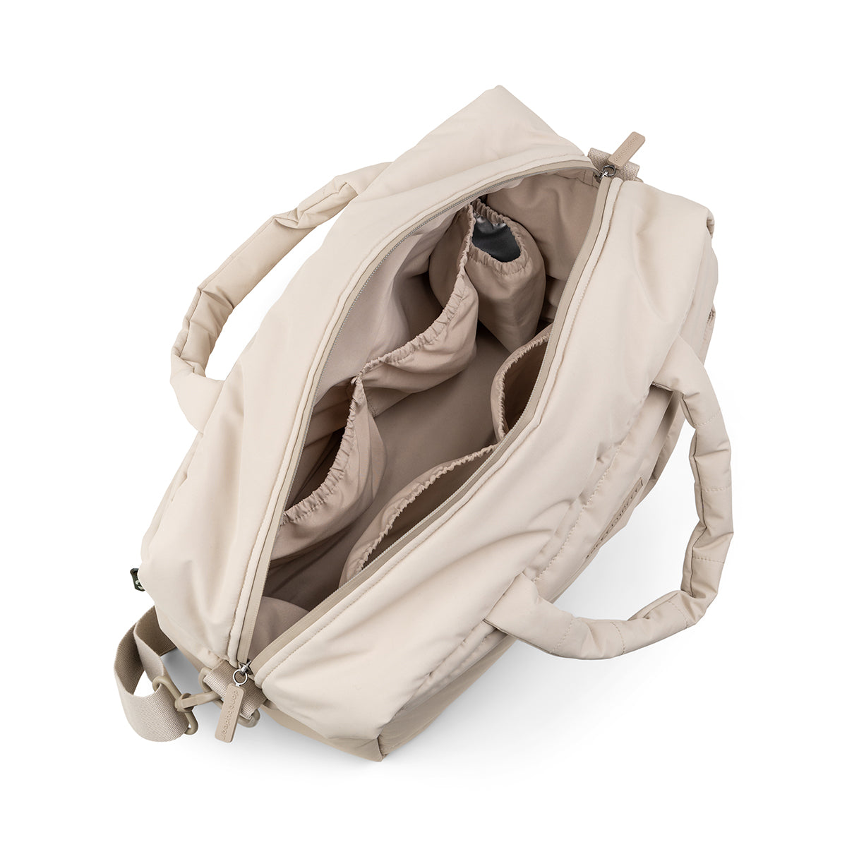 Gesteppte Wickeltasche Sand
