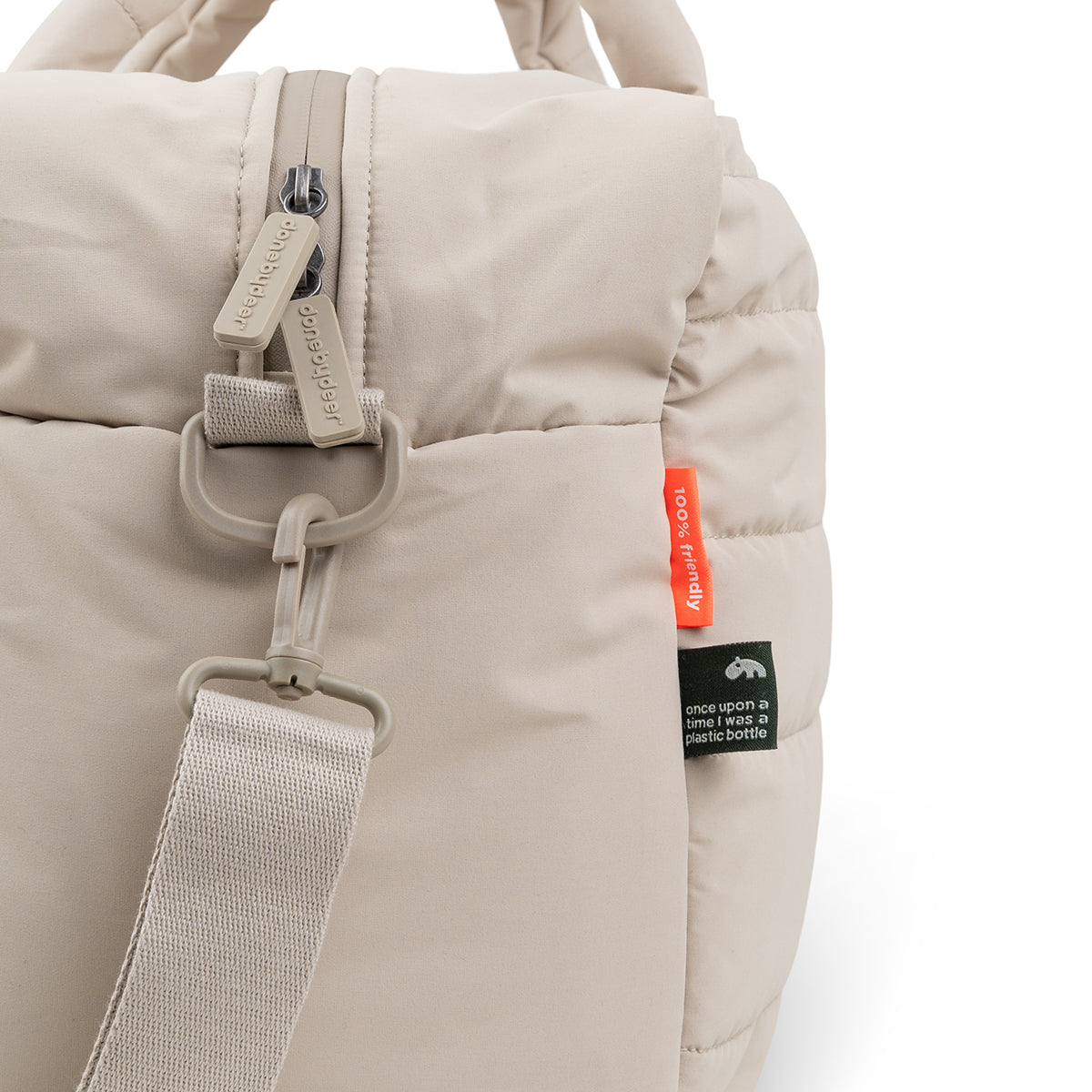 Gesteppte Wickeltasche Sand