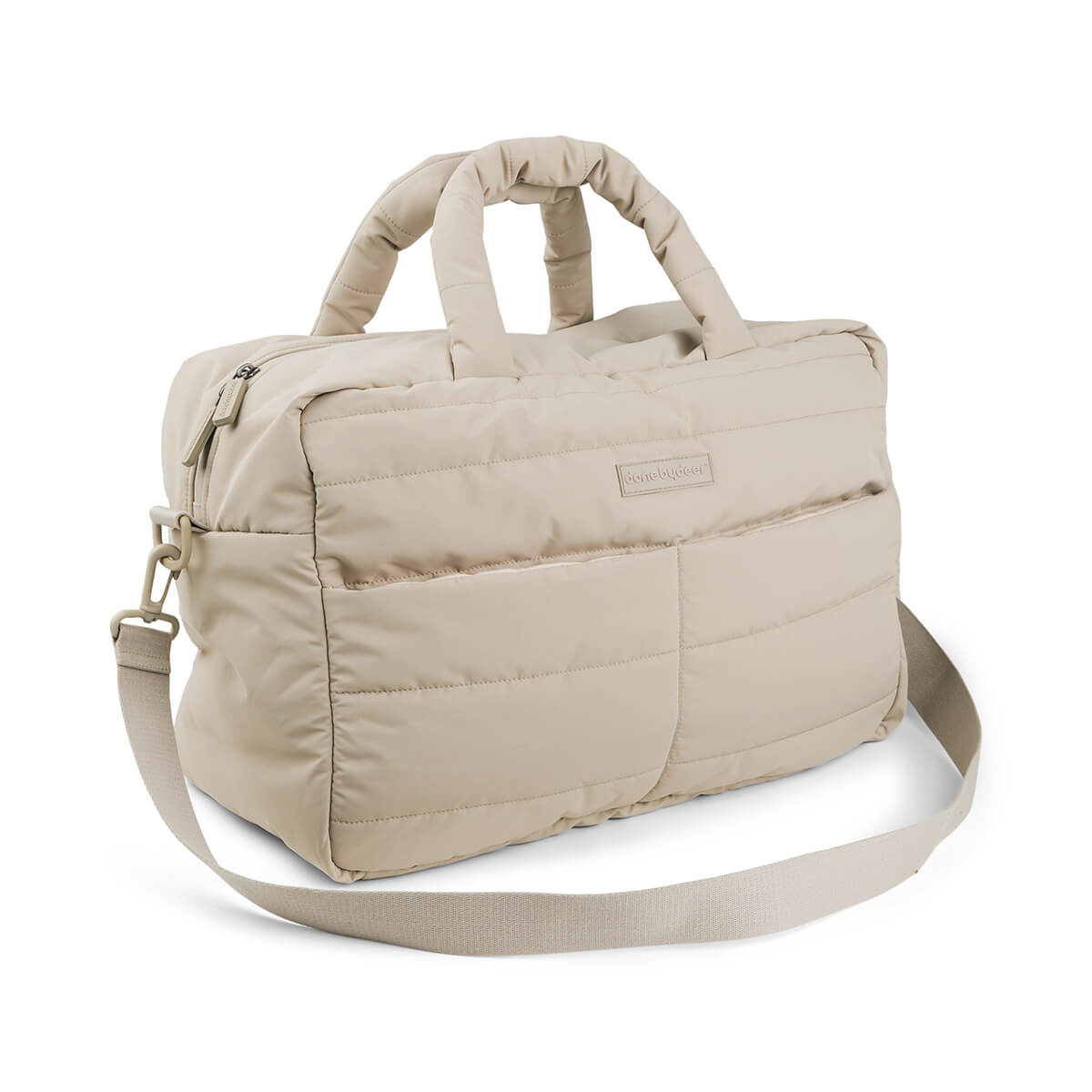 Gesteppte Wickeltasche Sand