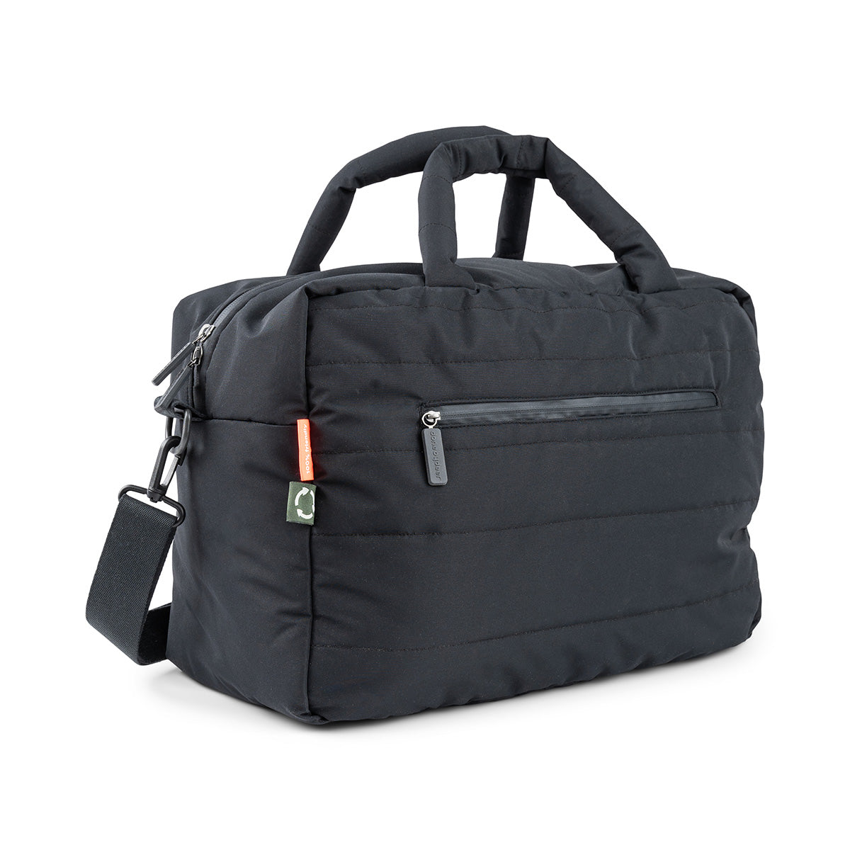 Gesteppte Wickeltasche Schwarz