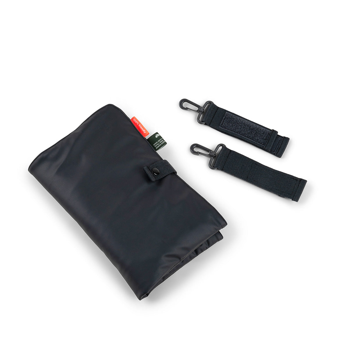 Gesteppte Wickeltasche Schwarz