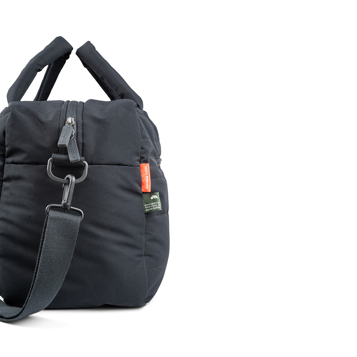 Gesteppte Wickeltasche Schwarz