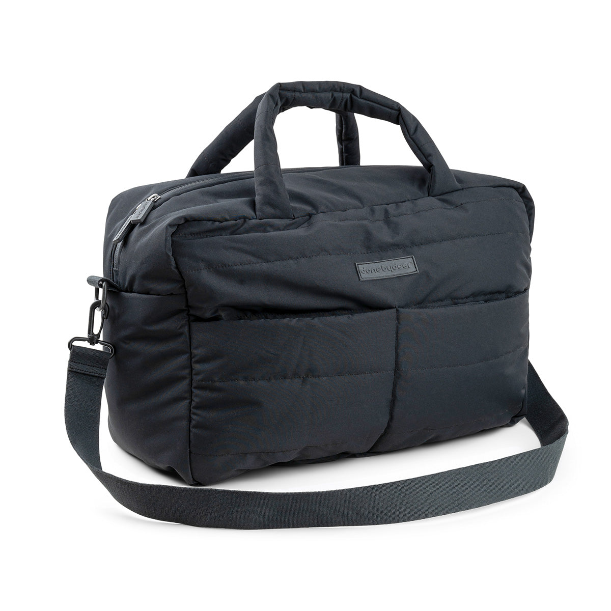 Gesteppte Wickeltasche Schwarz
