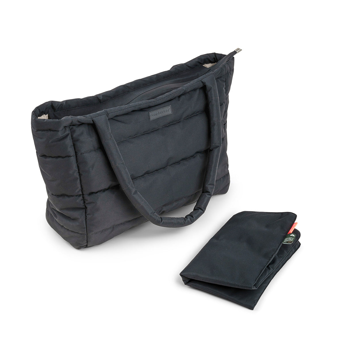 Gesteppte Wickeltasche Tote Bag Schwarz