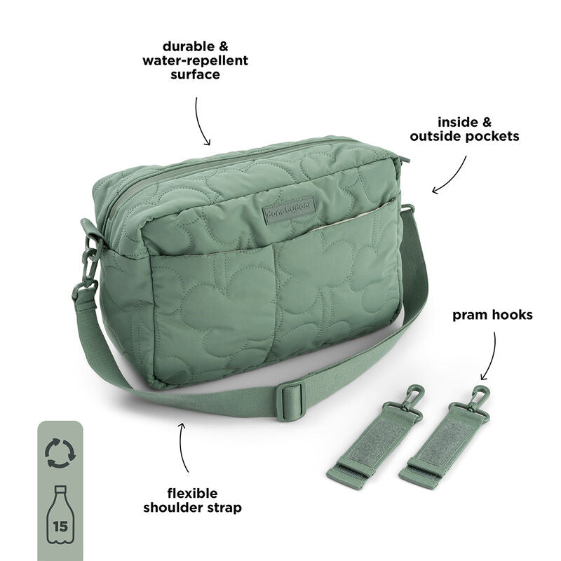 Gesteppte Wickeltasche Grün