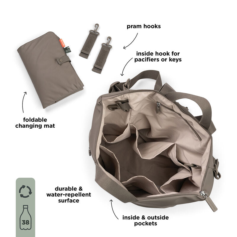 Wickelrucksack Taupe