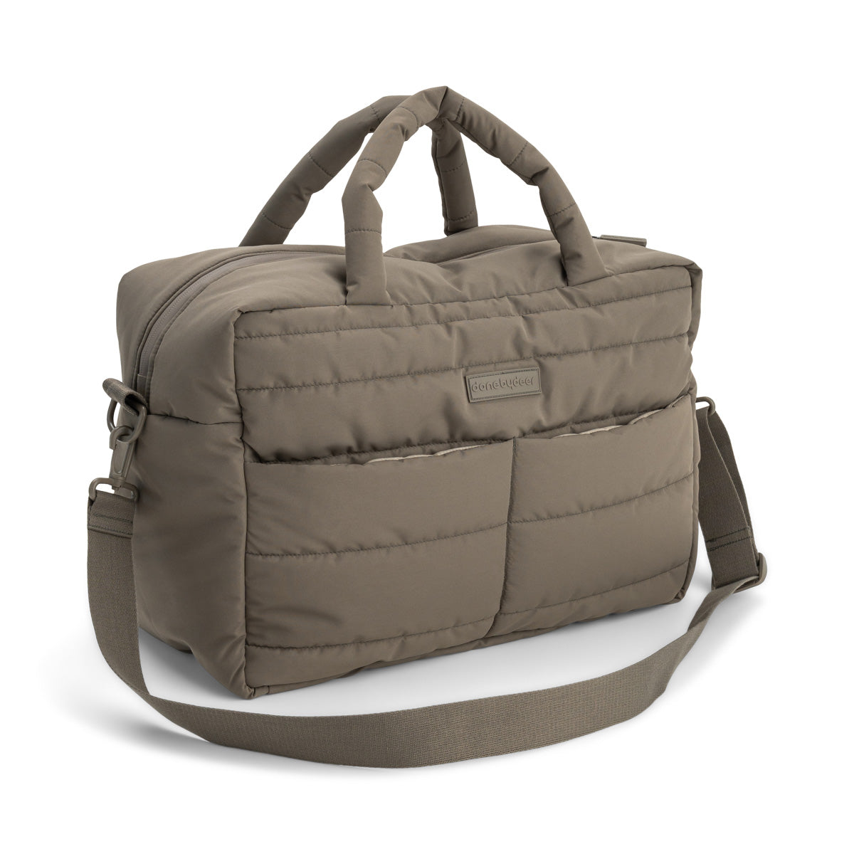 Gesteppte Wickeltasche Taupe