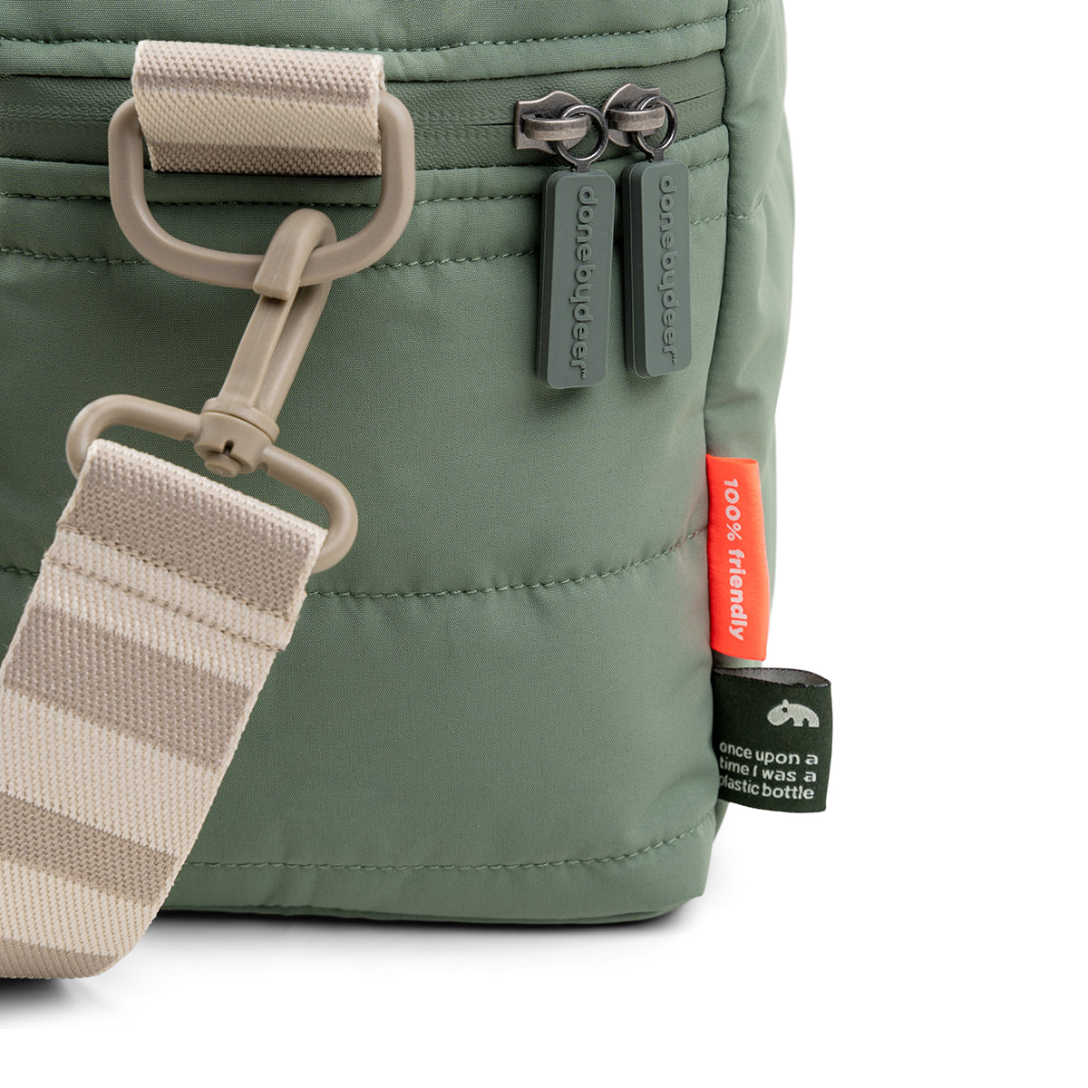 Gesteppte Thermotasche Croco Grün