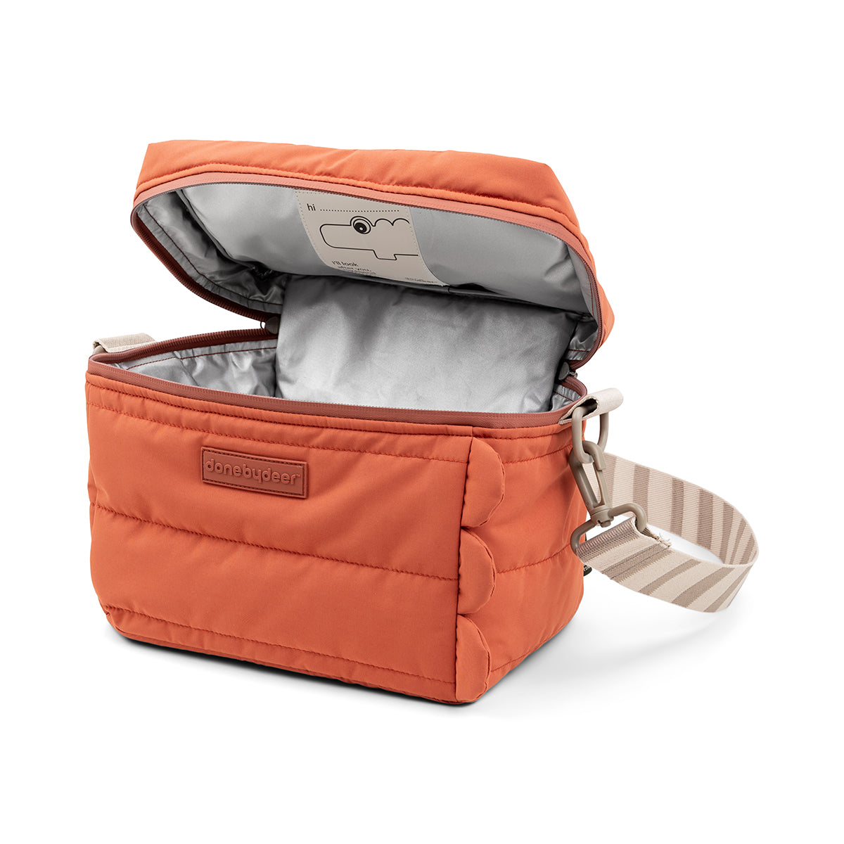 Gesteppte Thermotasche Croco Papaya