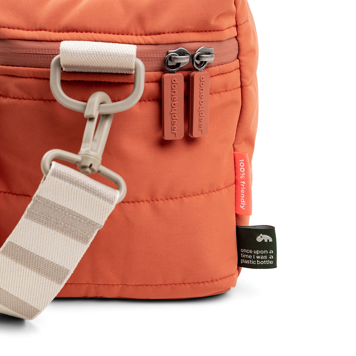 Gesteppte Thermotasche Croco Papaya