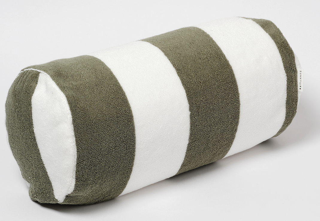 Strandkissen aufblasbar The Vacay Olive Stripe (SS25)