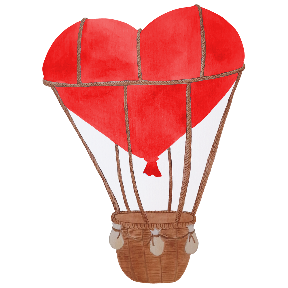 Wandsticker Herz Ballon rot
