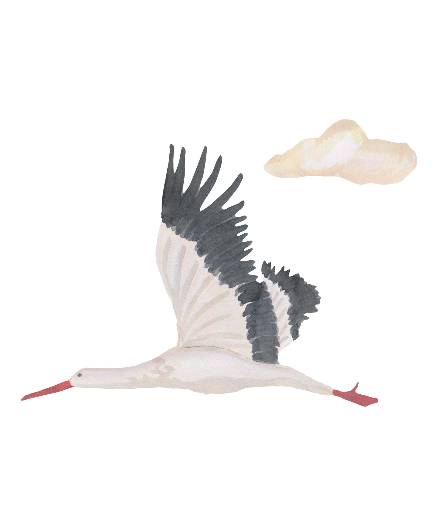 Wandsticker Storch klein