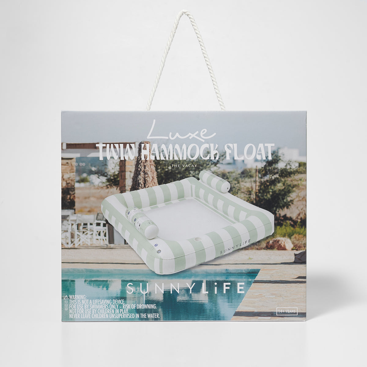 Luxuriöse Doppelluftmatratze Hängematte The Vacay Soft Olive (SS25)