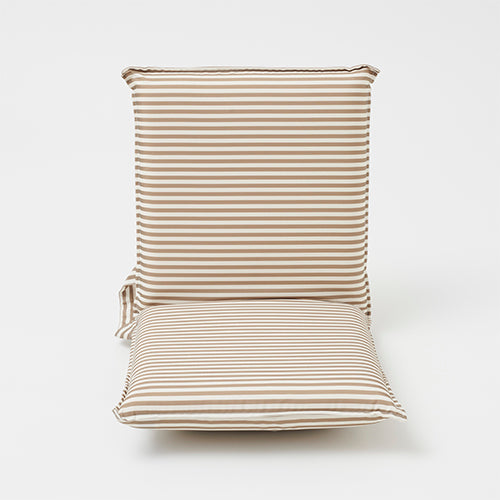 Lean Back Beach Chair The Vacay Khaki Stripe