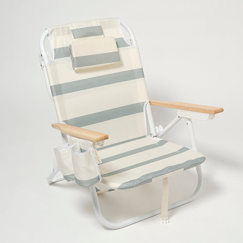 Deluxe-Strandstuhl La Palma Sage Stripe (SS25)