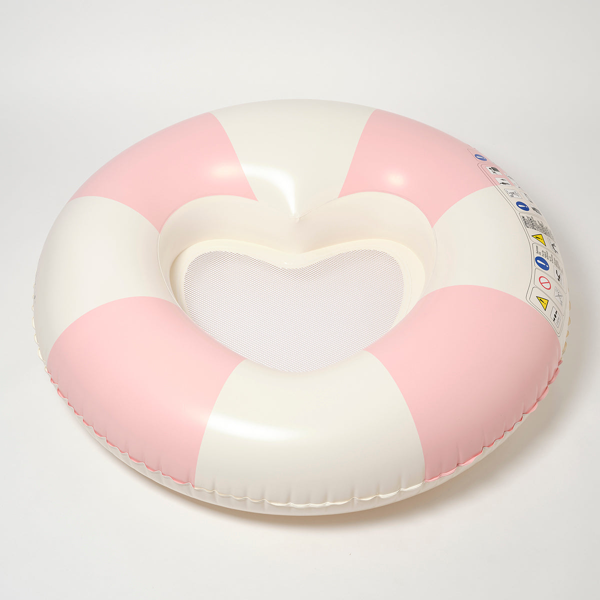 Poolring mit Netz Luxus Stole My Heart Pink Stripe (SS25)