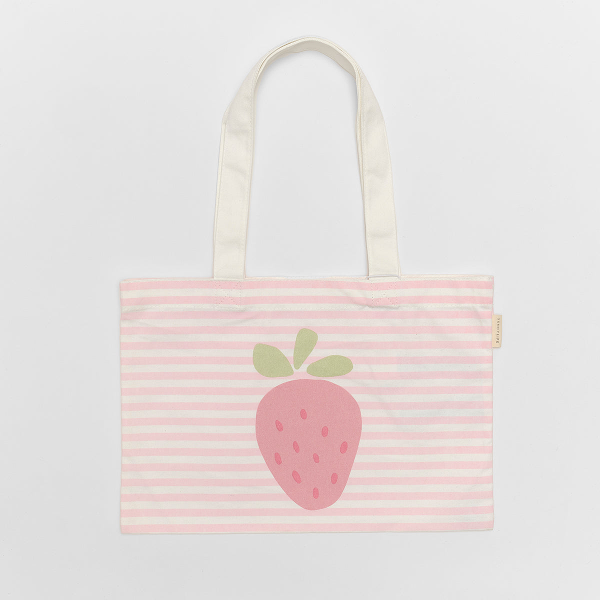 Kidner Canvas Strandtasche Erdbeere Pink Stripe (SS25)