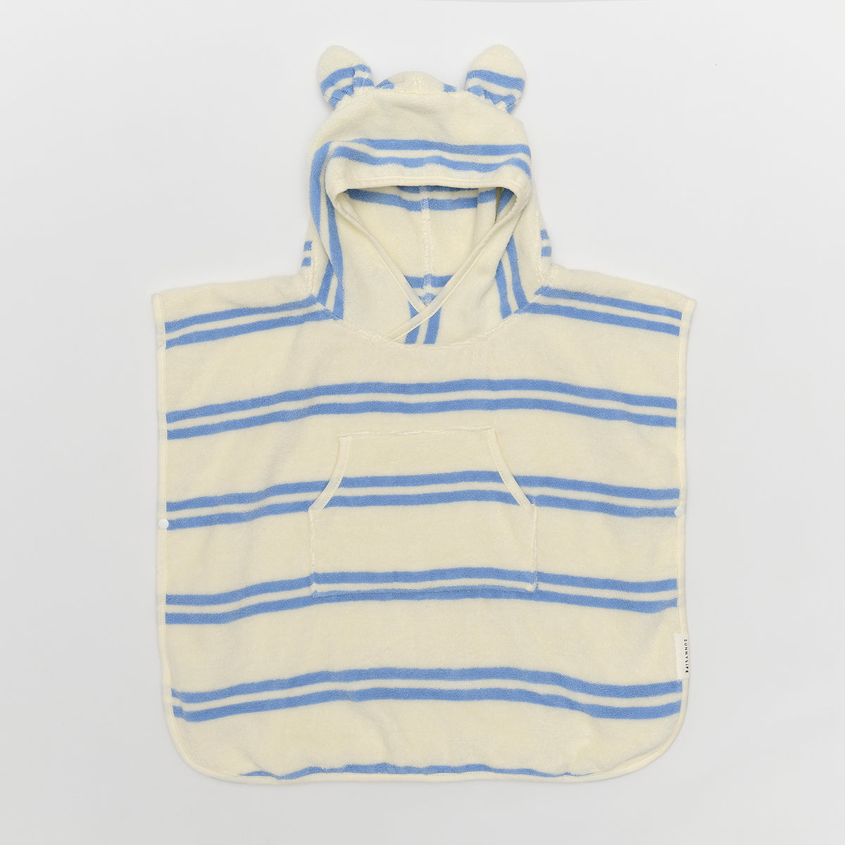 Kapuzenhandtuch für Kinder Sid die Möve Blue Stripe