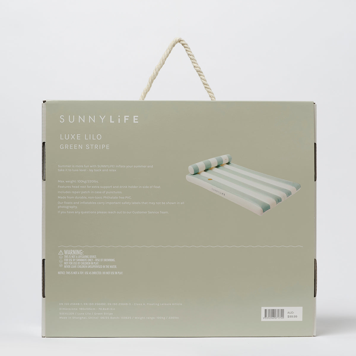 Luxe Lilo Green Stripe