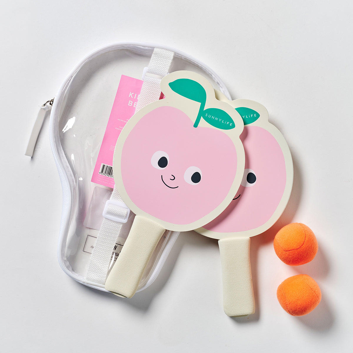 Kids Velcro Beach Bats Poppy the Peach Multi