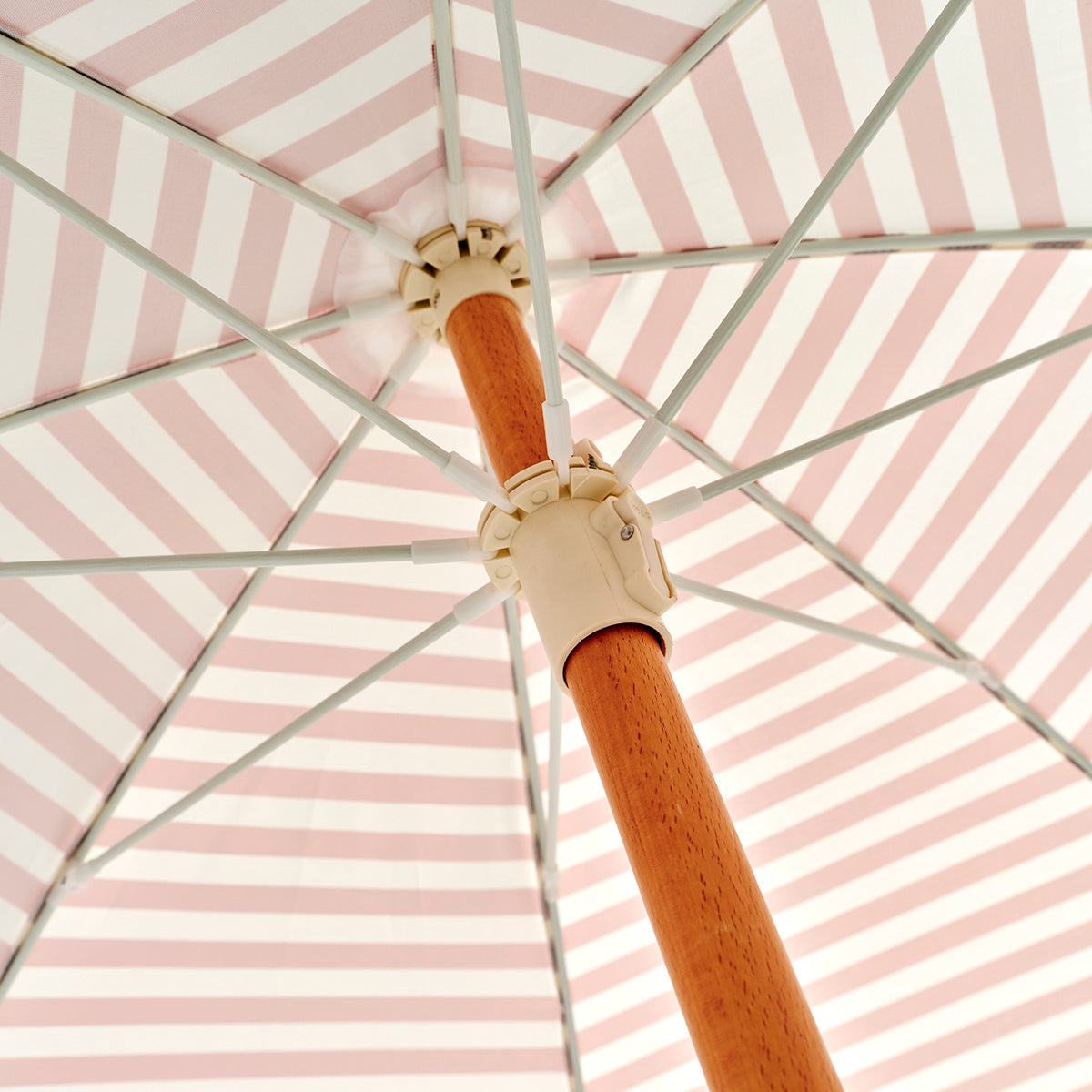 Luxe Beach Umbrella Tierra Clay Stripe
